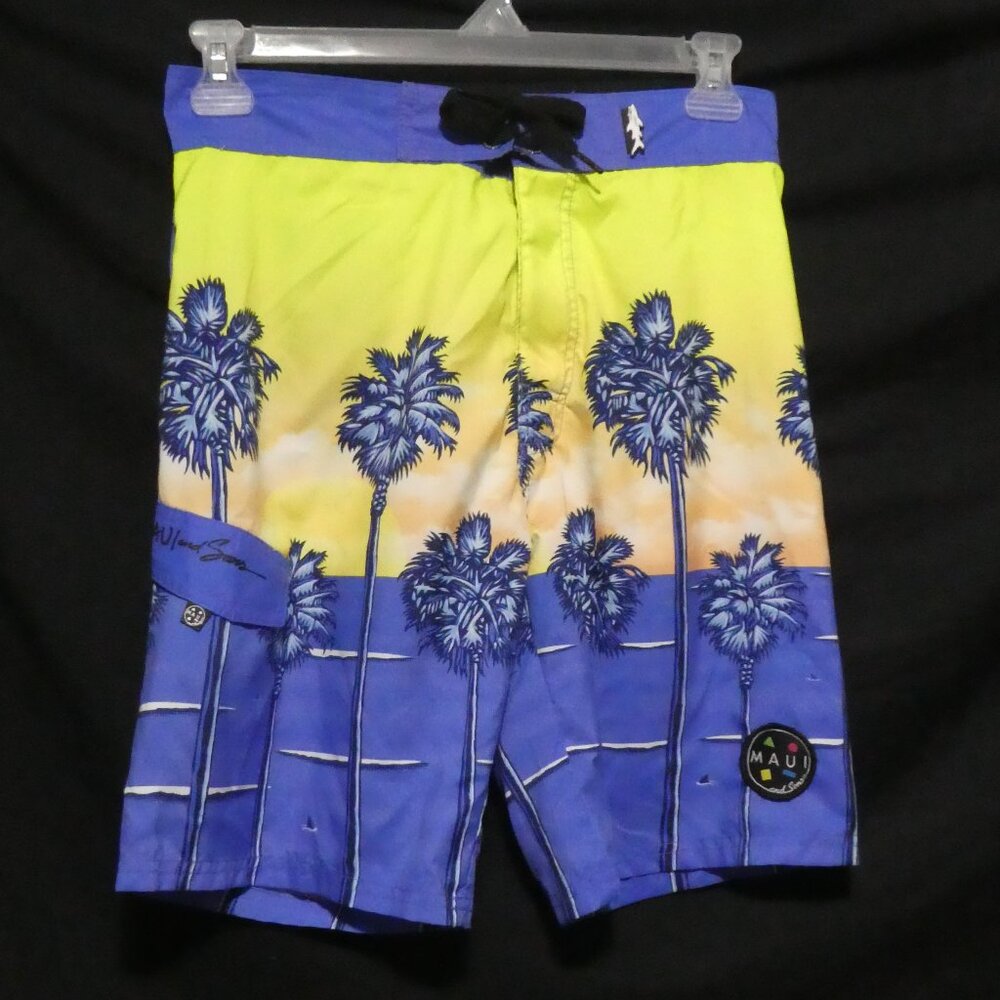 MAUI AND SONS | small | Blue and Yellow Swim Shorts - Trunks